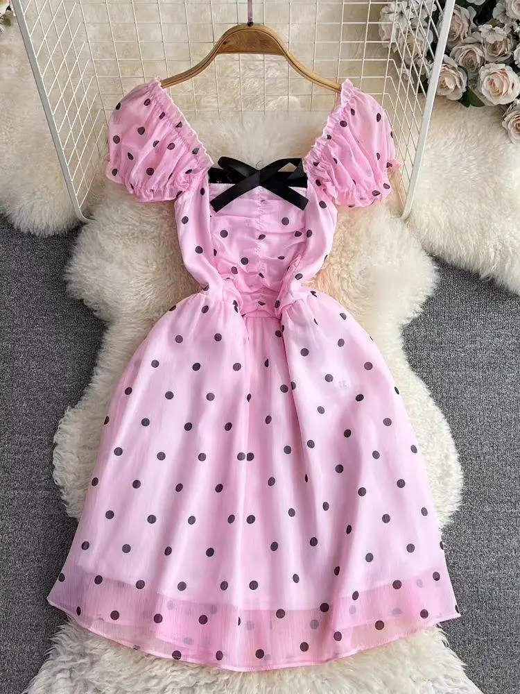 Wholesale summer ink painting printed loose sleeveless A-line fashionable design suspender dress for women