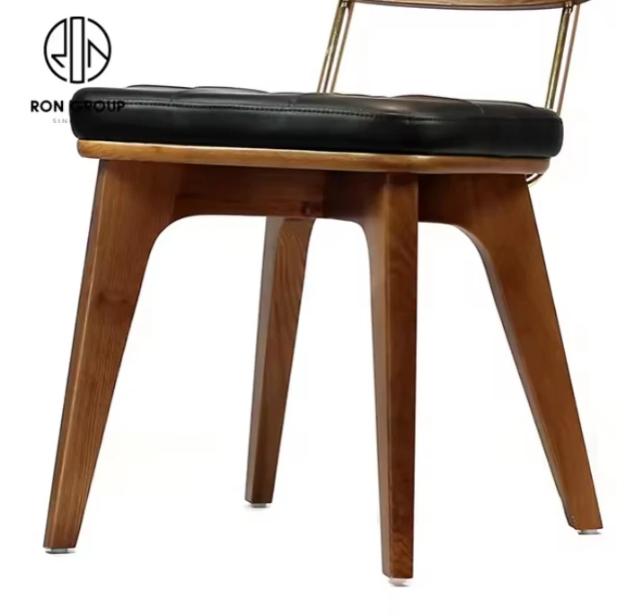 Kitchen Italian Modern Simple Design Dining Chairs Comfortable Ash Solid Wood Lounge Restaurant Dining Chairs