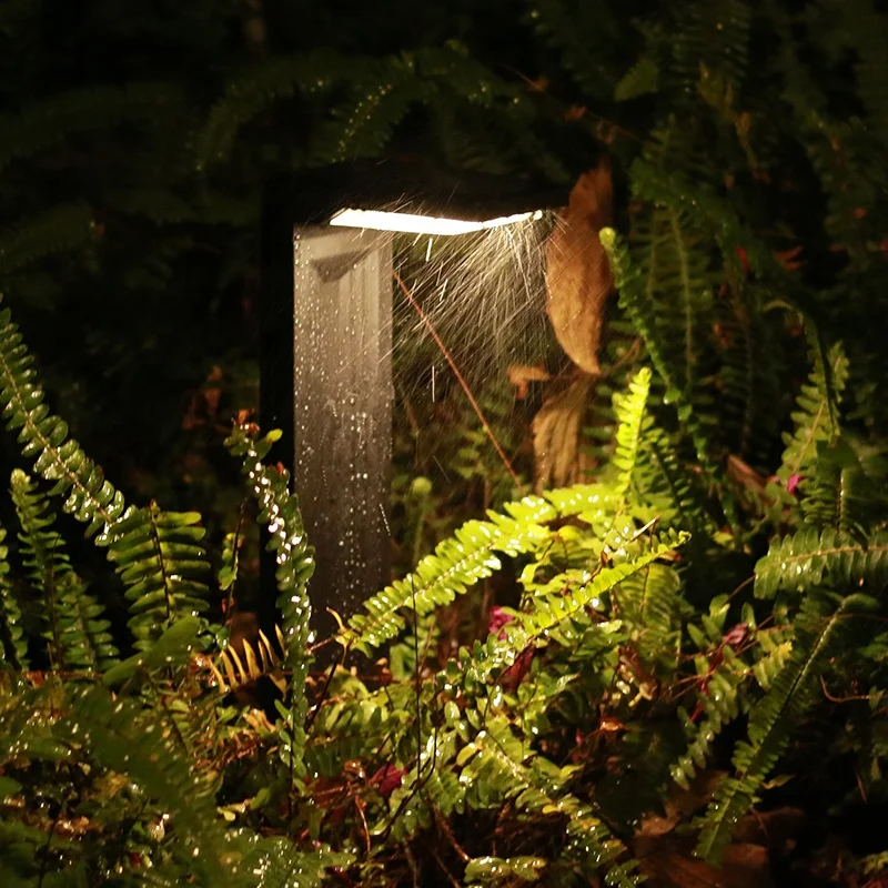 2023 Modern Outdoor Led Solar Bollard Light Courtyard Decoration Ip65 Waterproof Path Landscape Garden Solar Lawn Light