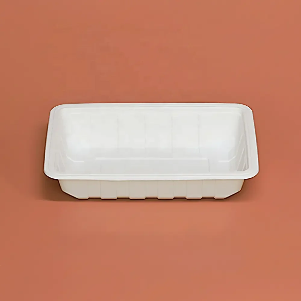 Low Price Custom Corn Starch Disposable Oilproof Dinner Takeaway Plates Tray Food Container for Restaurant