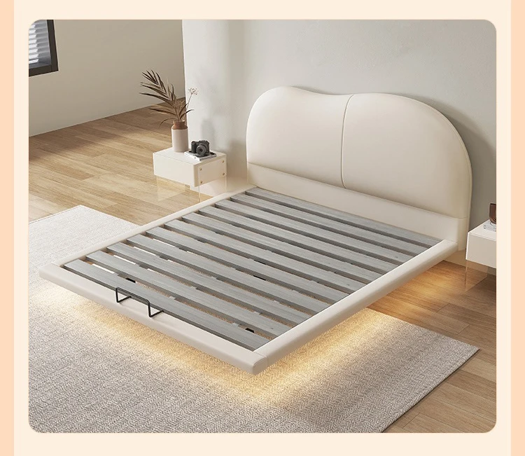 Wooden sleep bed frames bases with light headboard popular modern hardwood hotel upholstered platform solid wood mattress beds