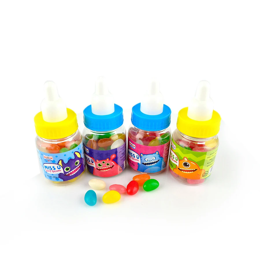 Nipple bottle packed jelly bean candy assorted color fruity flavor jelly bean candy