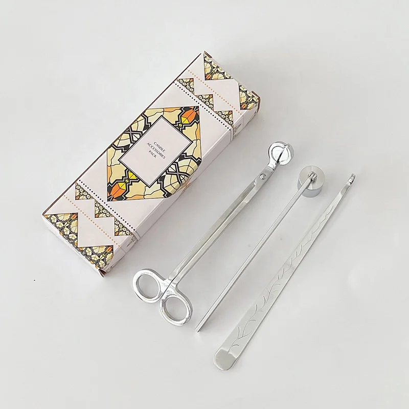 3 In1 Candle Wick Trimmer Set Candle Wick Trimmer Cutter Elegant Candle Snuffer Extinguisher