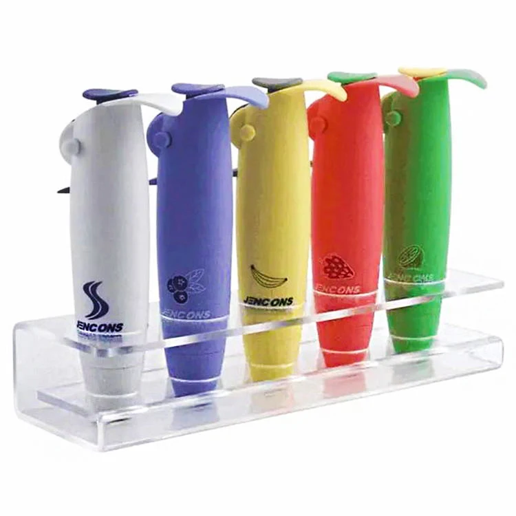 Custom Five Holes Acrylic Pipet Bulbs Display Stand Rack Rectangle Clear Acrylic Pipette Filler Controllers Storage Holder