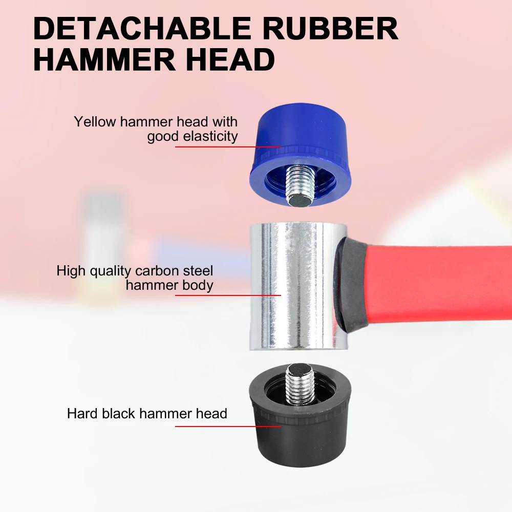 Sali multifunctional non slip rubber 40mm double-faced rubber soft sledge hammer