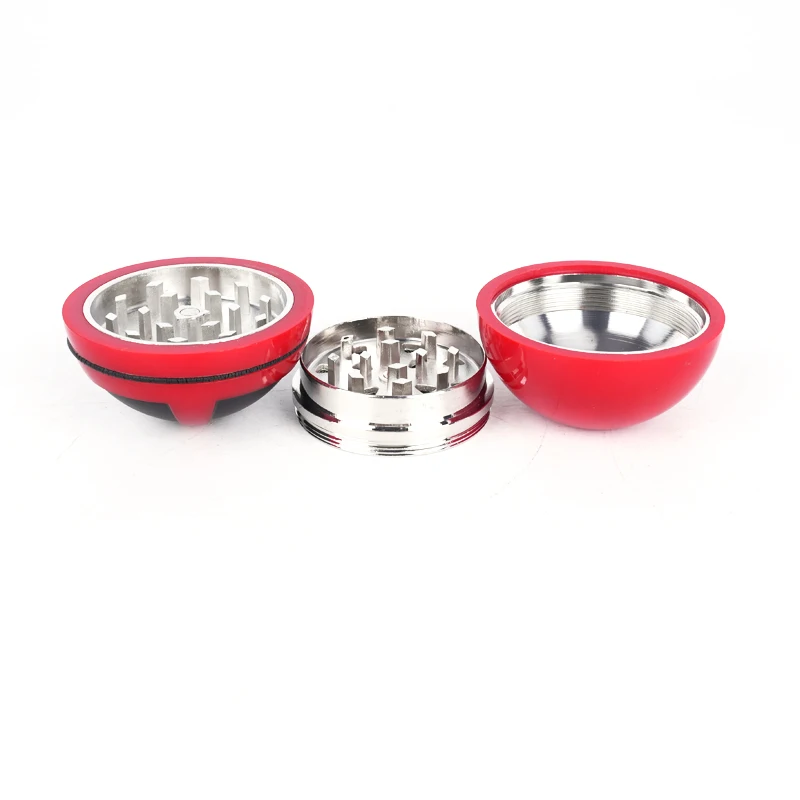 Lanchuang Wholesale Zinc Alloy 3 Layers Dead Pool Shape Smoke Crusher Tobacco Herb Grinder