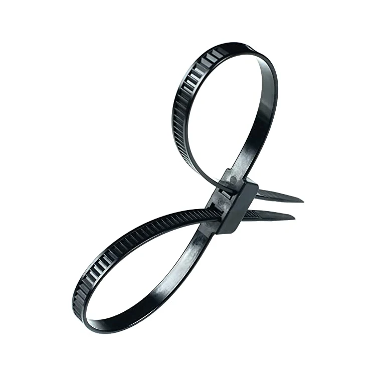 UV Plastic Handcuff Nylon66 Cable Tie Black 6 Acetal Cable Ties Heavy Duty Strong Plastic Black Handcuff Cable Ties 12 x 700MM