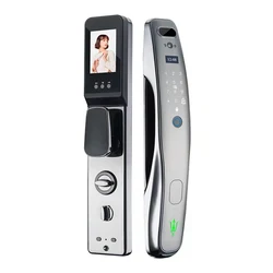 tuya main door smart key lock mortise latch for front electric doors handle with fingerprint camera face locks & keys for home