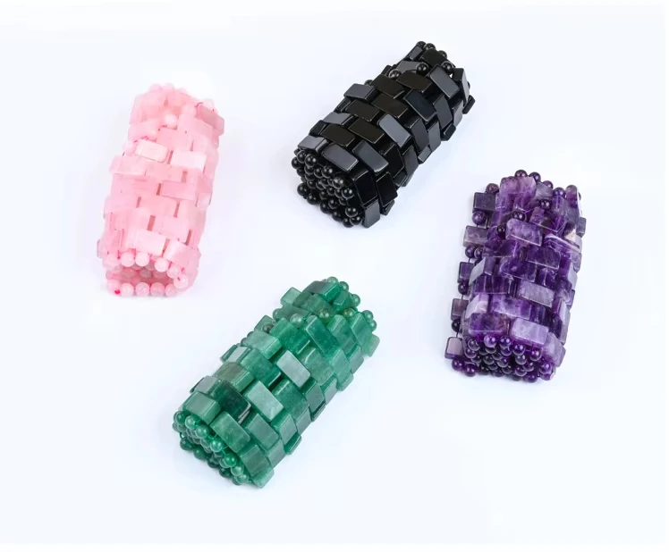 Natural Crystal Stone Blinder  Quartz Sleep Jade Eye Mask Beauty Gem Blindfold Ice Beauty Tool Gua Sha Jade Roller And Eye Mask