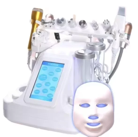 Facial Device 12 In 1 Oxygen Water Jet Peel Hydra-facial Machine Photon Hydra Dermabrasion Rf Bio-lifting Spa Microdermabrasion