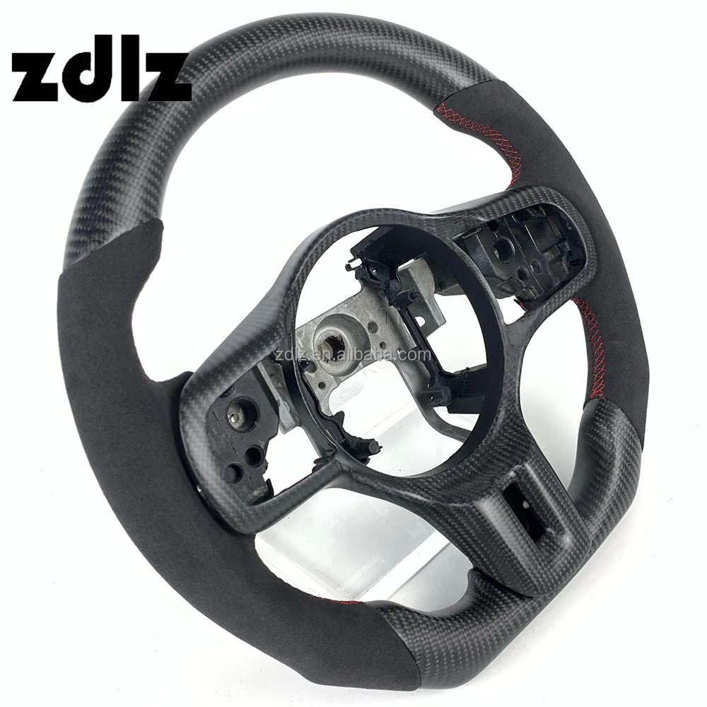 Кожаное матовое рулевое колесо из углеродного волокна для Mitsubishi EVO X 10 2007-2010 Автомобильное на заказ