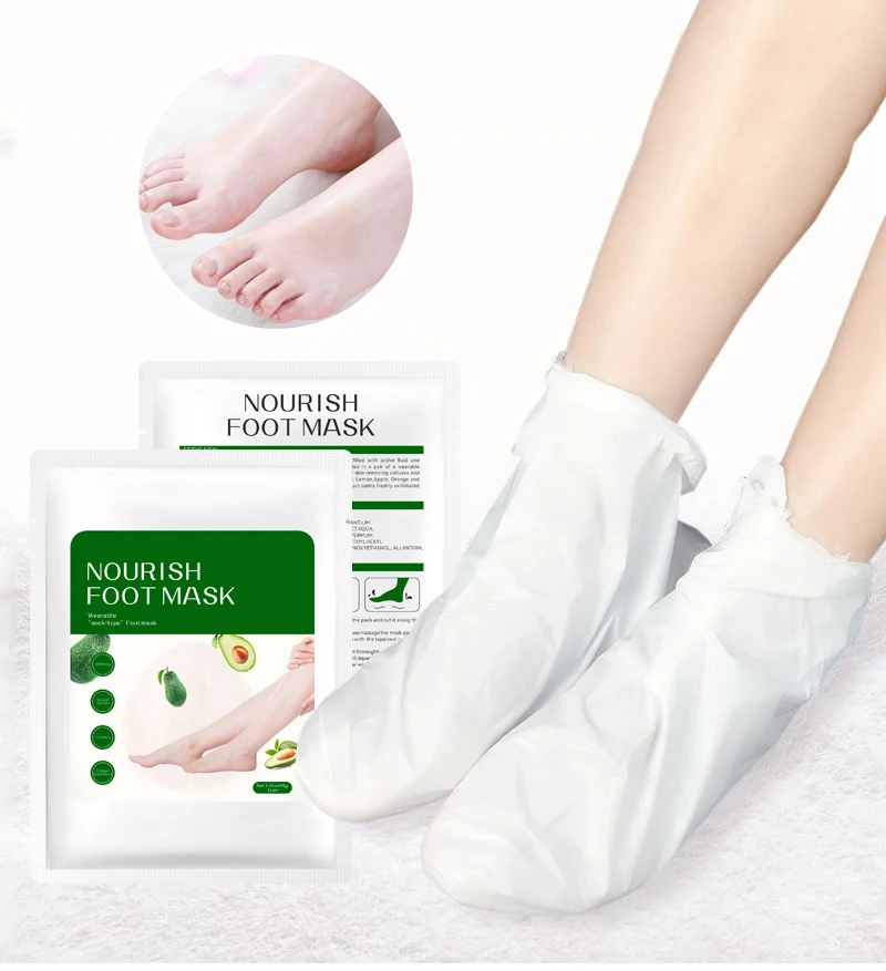 Avocado nicotinamide honey moisturizing Foot Skin Care peeling Socks Foot Mask