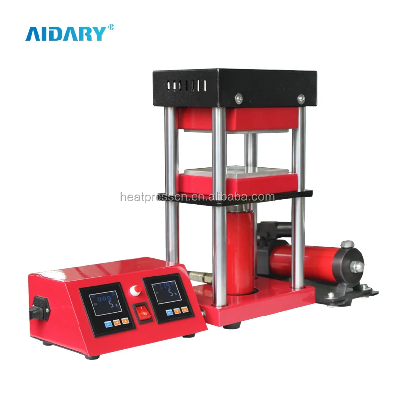 AIDARY 15ton Manual Type Hydraulic High Pressure Dual Heating Oil Press Machine CE Provided Pneumatic 65 Flatbed Printer 10*15CM