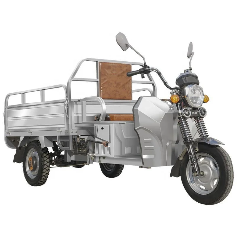China Stainless steel Cargo 3 Wheels Tricycles With Cabin