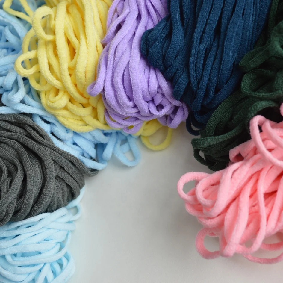 6 мм цветная Плоская Маска Seersucker, цветная мягкая эластичная повязка для ушей, удобная и не напрягает уши