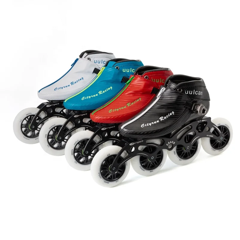 Wholesale price roller skate velvet lining roller skates white Carbon Fiber shell roller skates