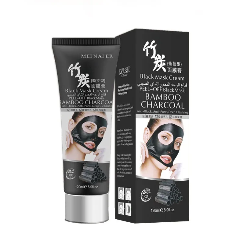 Suction black nose clean pores acne anti-wrinkle oil control active carbon tear pull mask 120g factory direct sales