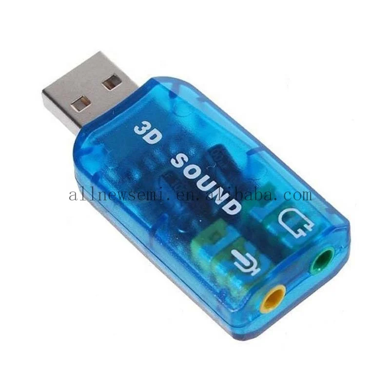Hot-sale CM108 Chipset USB 2.0 to 3D AUDIO SOUND CARD ADAPTER VIRTUAL 5.1 CH Sound Track