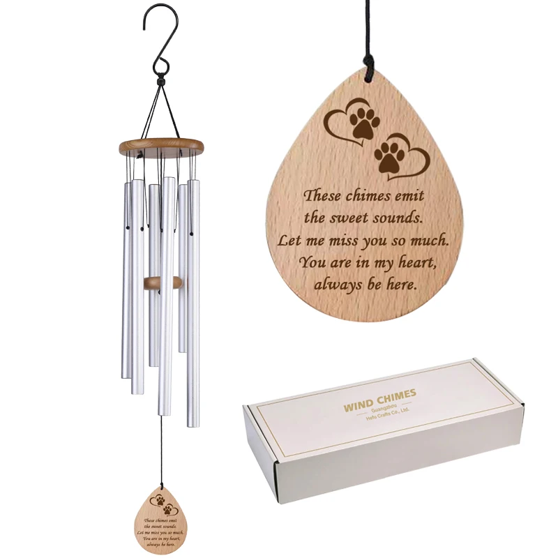Outdoor Cat Wind Chimes Outdoor with relaxing rich sounds, Memorial Wind Chimes gifts for mom, great gift for your own patio