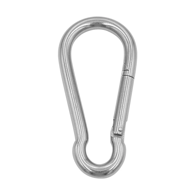 
Ailot 7*70mm Highly Polished Steel Carabiner Shape DIN5299C Safety Climbing Snap Hook 