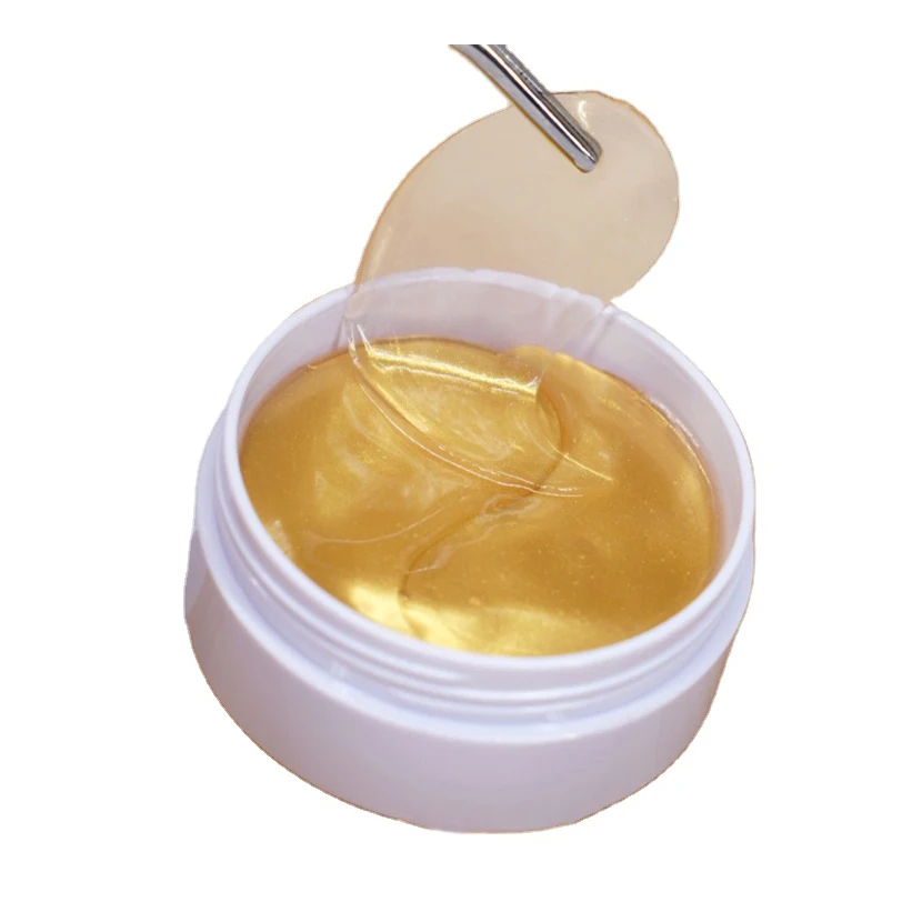 Custom Logo 24k Gold Collagen Hydrogel Under Eye Mask Sleeping Aloe Vera Eye Patch For Puffy Eyes