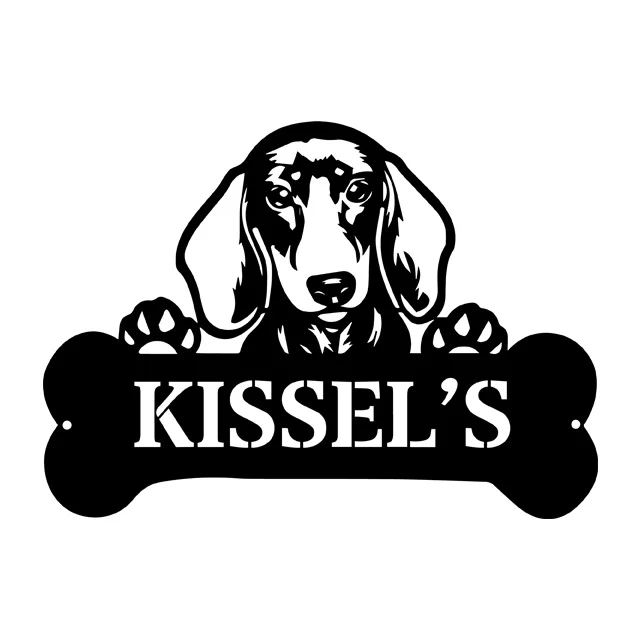 Hot Sale Metal Monogram Wall Art Dog Signs OEM Custom Laser Cutting Parts