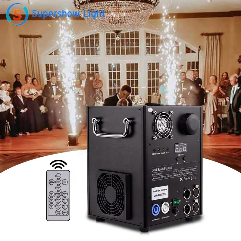 Factory Price Cold Sparkler Machine Wireless DJ DMX512 Remote Control Mini Wedding Party Cold Spark Machine