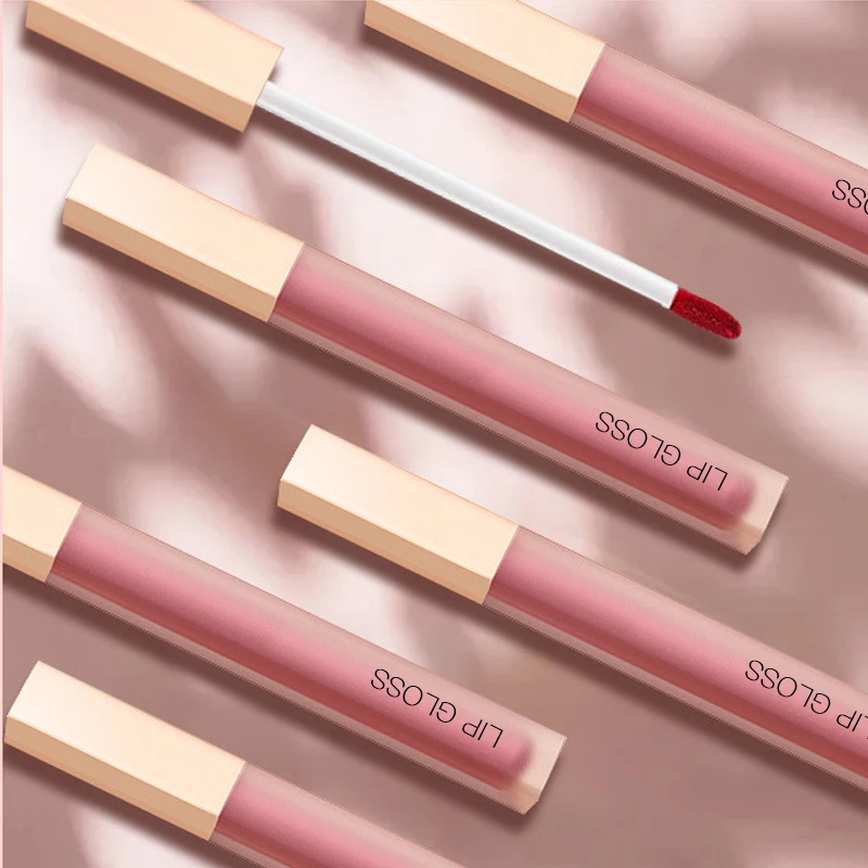 Custom Private Label Maquillaje Korean Cute Lip Glaze Glossy Shiny Vegan Waterproof Long Last Personalized Matte Tint Lip Gloss