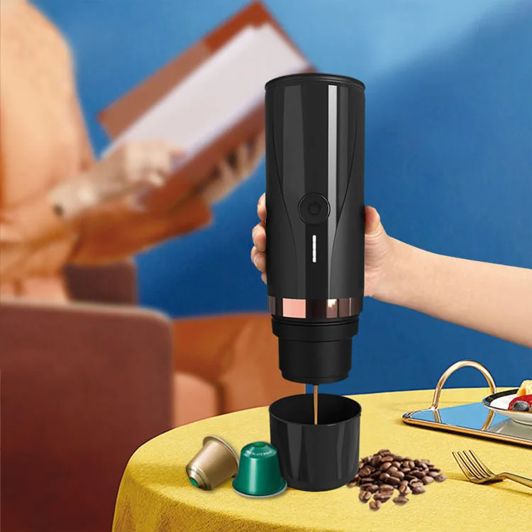 Good Sale Custom Logo Use Espresso Coffee Maker Instant Capsule Coffee Maker Outdoor Mini USB Machine Aluminum Portable Travel