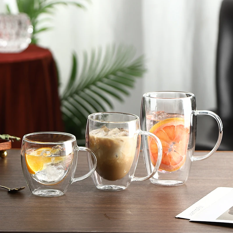 Factory Made Customized Different Double Wall Glass Coffee Mugs Cup For Espresso Coffee