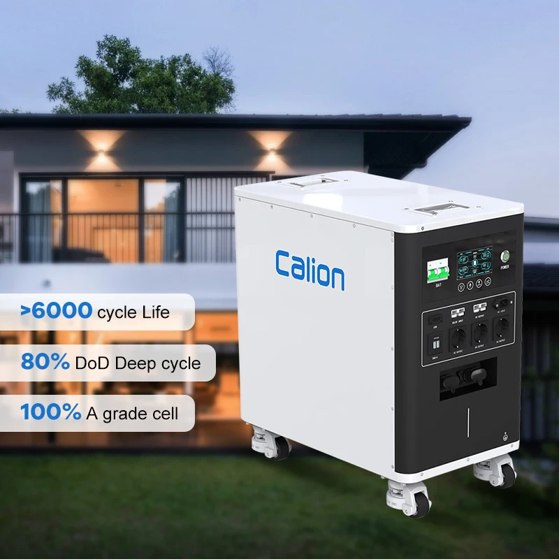 Calion Portable Camping Power Station 2024 - 6.6KWH Lithium Storage 6KW Solar Generator Built-in Inverter Customizable Options