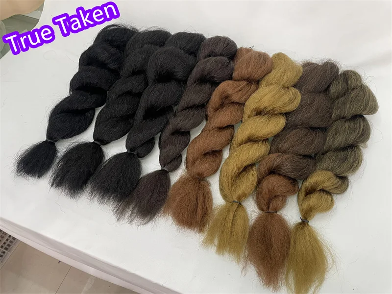 the best crochet hair quality kinky straight vixen synthetic like human hair for crochet 26inch 65g/pcs crochet hair barrettes