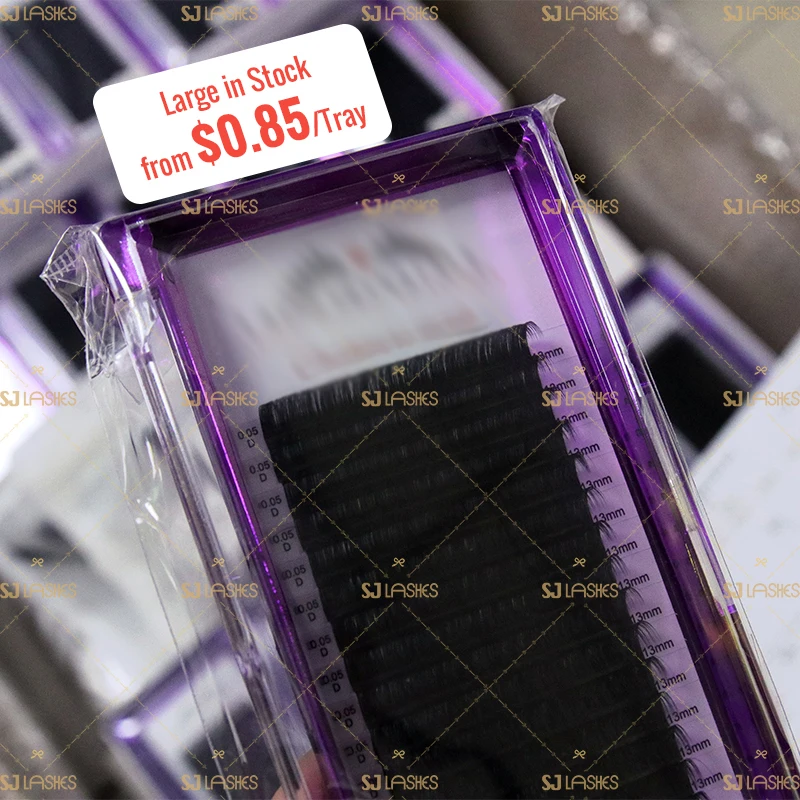 Handmade Silk Eyelash Extensions Thread by Thread Lashes Foil Backs Mink Eyelash Extensions