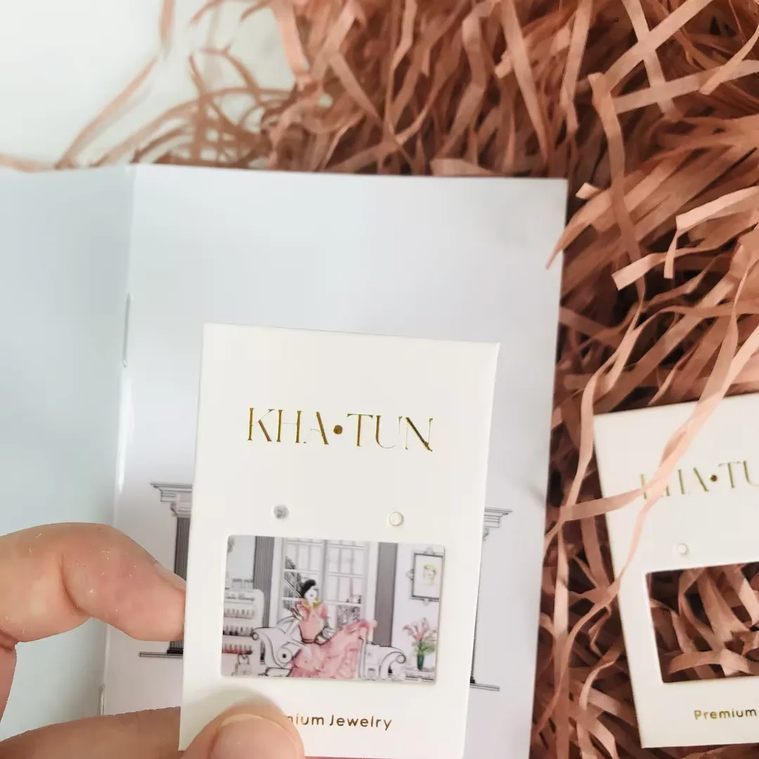 custom Earring Cards for jewelry Display Packaging Holder with Necklace Display Backs paper Cards