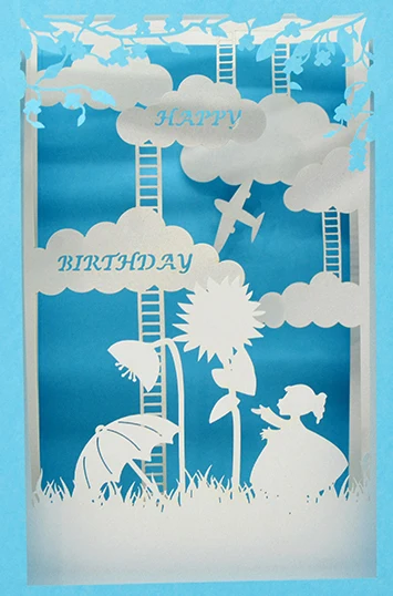 All occasion printing greeting card 3d pop up birthday cards