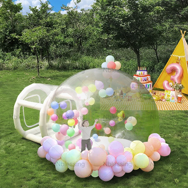 Kids Party Balloons Fun House Giant Clear Inflatable Crystal Igloo Dome Bubble Tent Transparent Inflatable Bubble Balloons House