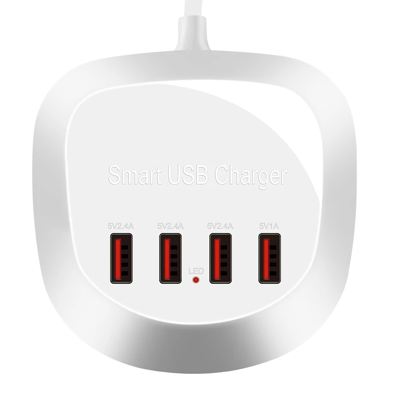 5V   4 port 36w  fast charging desk placed multi usb charger 4-port usb charging station US EU UK AU Plug