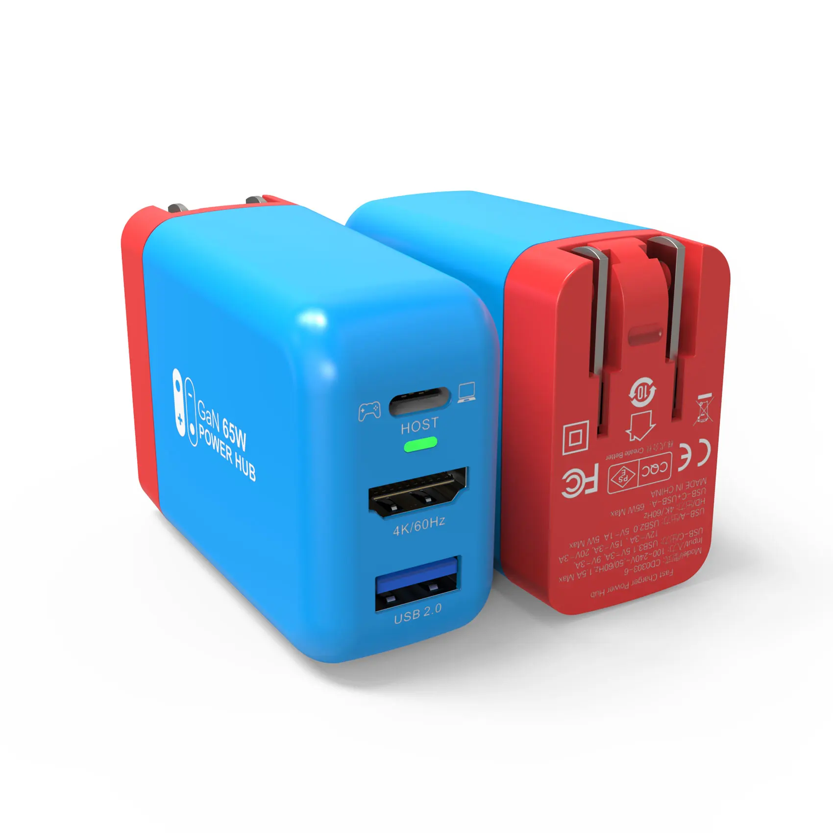 New Product Release GaN Gaming Charger Dock for Nintendo Switch with 4K@60Hz USB2.0 Switch TV Dock