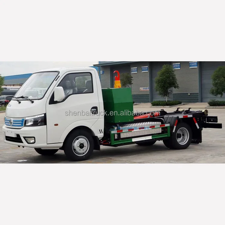 Dongfeng 4x2 Новый энергетический Съемный контейнер подъемник с крючком мусорные электрические грузовики для муниципальной