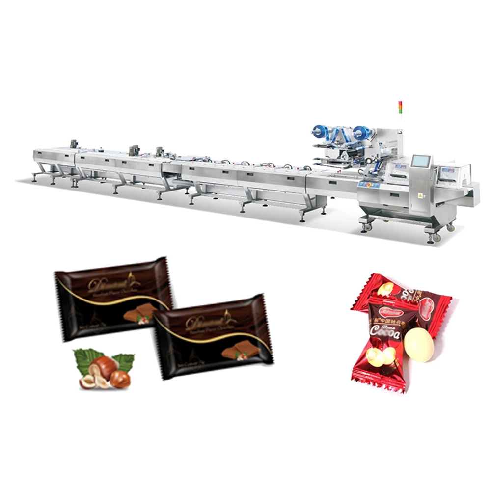 pillow production line high speed automatic automatic chocolate packing machine