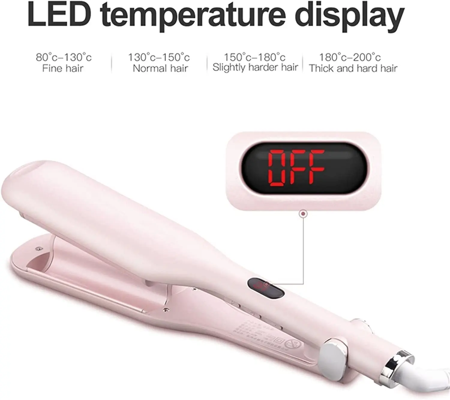2 Barrel Hair Curling Iron Wand LCD Display Hair Waver Curling Iron Fast Heating Wave Hair Curler Dual Voltage Crimping Tool
