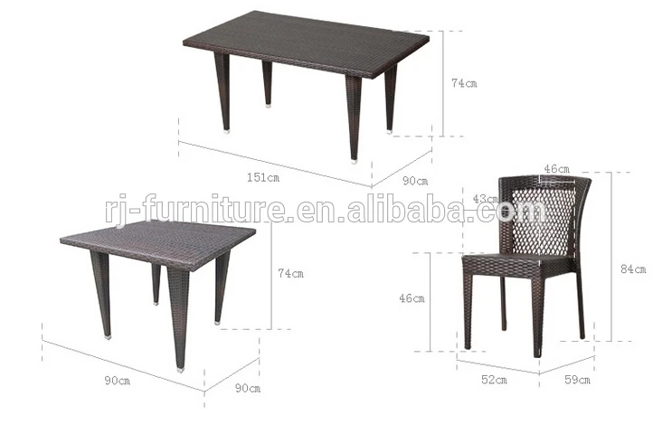 outdoor furniture set  patio rattan set garden dining table chair