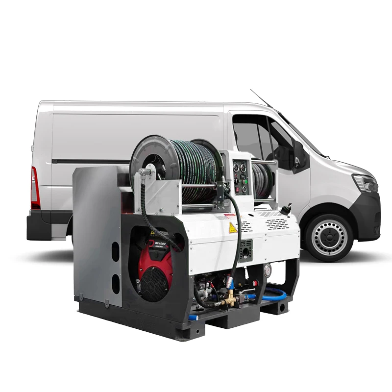 Convenient Jetter trailer Jetter High pressure sewer cleaning built-in device High pressure cleaner Pipe injection machine