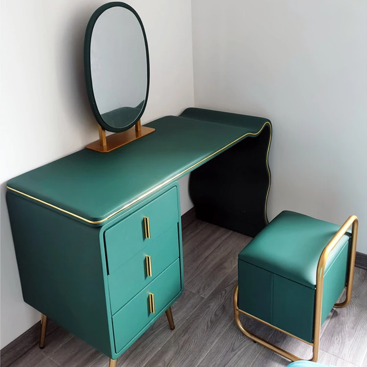 DT808 hot selling bedroom sets furniture lighted dressing table beside beds vanity mirror makeup bedside table