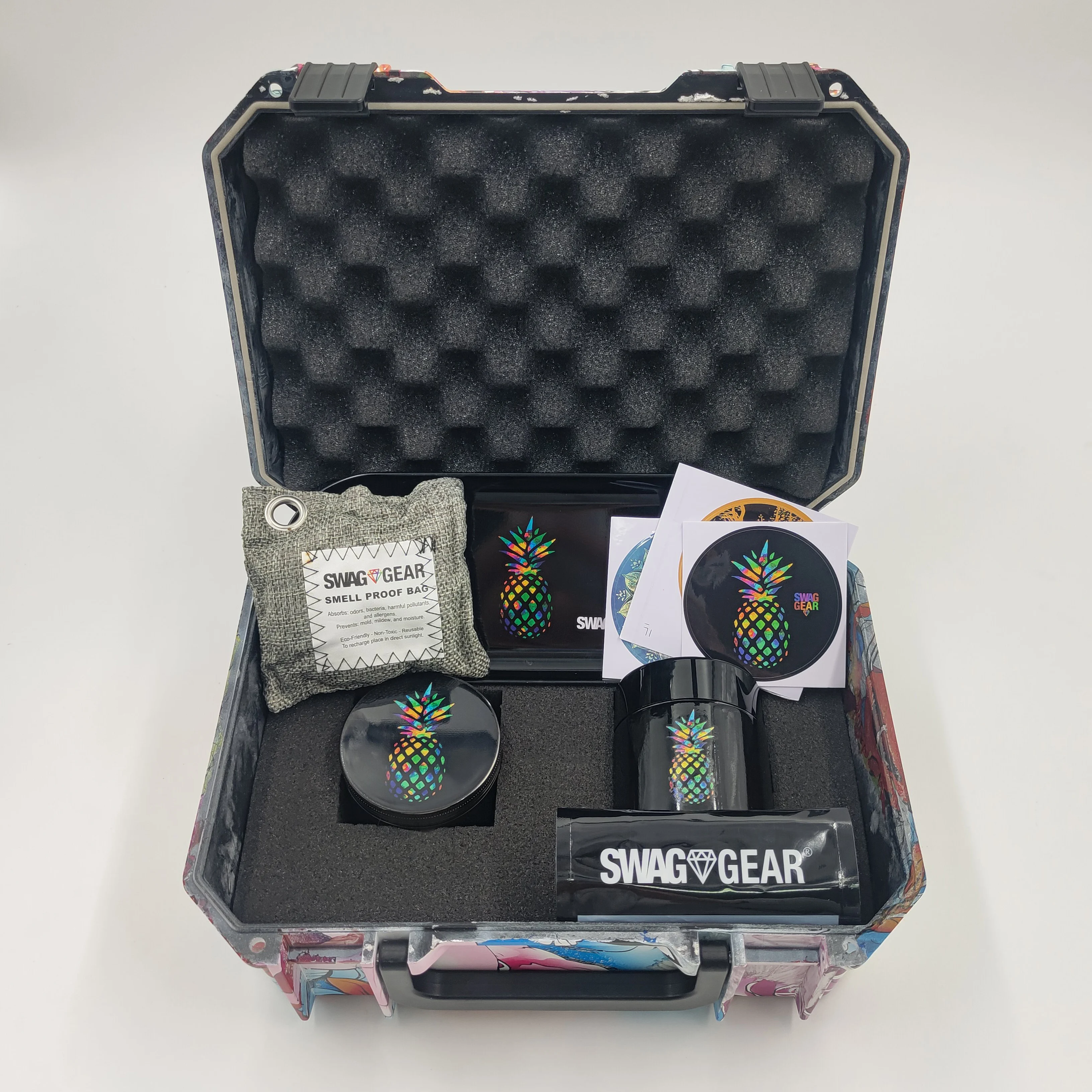 New design Wholesale herb stash case grinder kit Smoke shop products supplies smoking set kit with smoking accessories