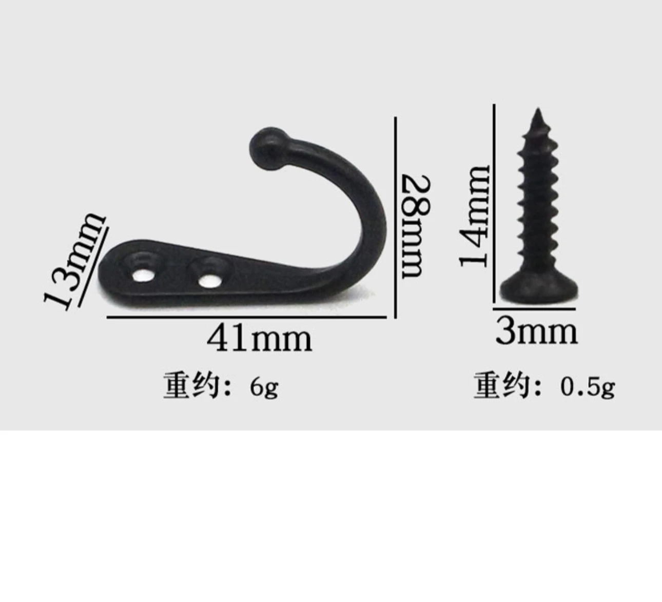 Factory price zinc alloy hooks(12PCS) for kitchen, bathroom, wall hooks with screws.