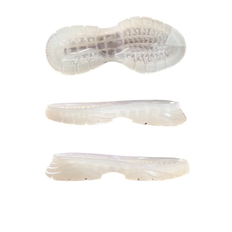 Factory Wholesale New Transparent PVC Sole Soft Rubber Material with Comfortable Soft Soles