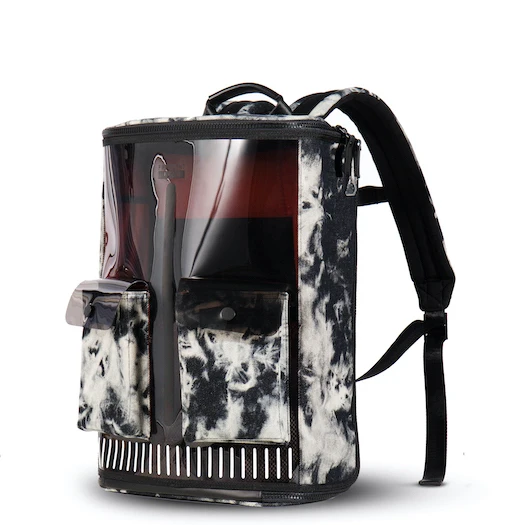 Own Label Frequent Flyer Semi Transparent Waterproof TPU Tie Dyed Denim Designer Backpack Wholesale For Men