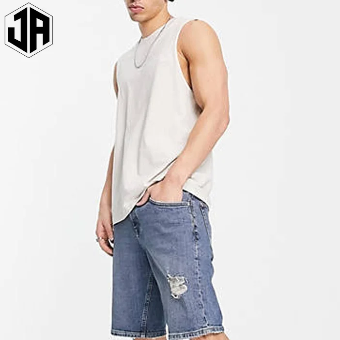Summer Wear Soft Stretchy 100% Cotton Singlets Plain Blank Vest High Street Wicking Men Fitness Sleeveless Tank Top