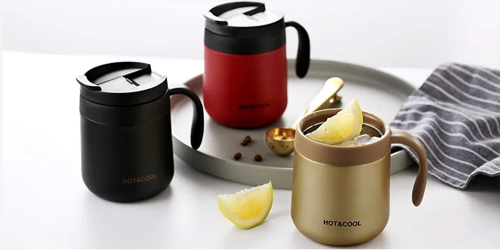 
HDT 350ml flask stainless steel thermo tea cheap matte black coffee stainless steel mug metal insulated 12 oz tumblers with lids 